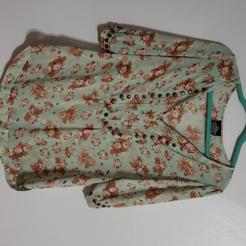 Angie 3/4 chiffon floral top
